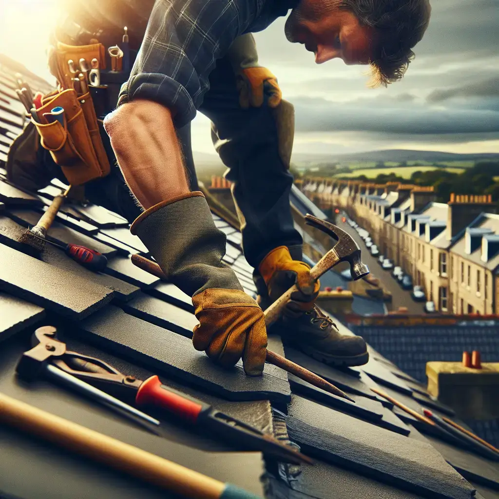 Professional roof repairs being carried out in Leven by Your Local Roofers