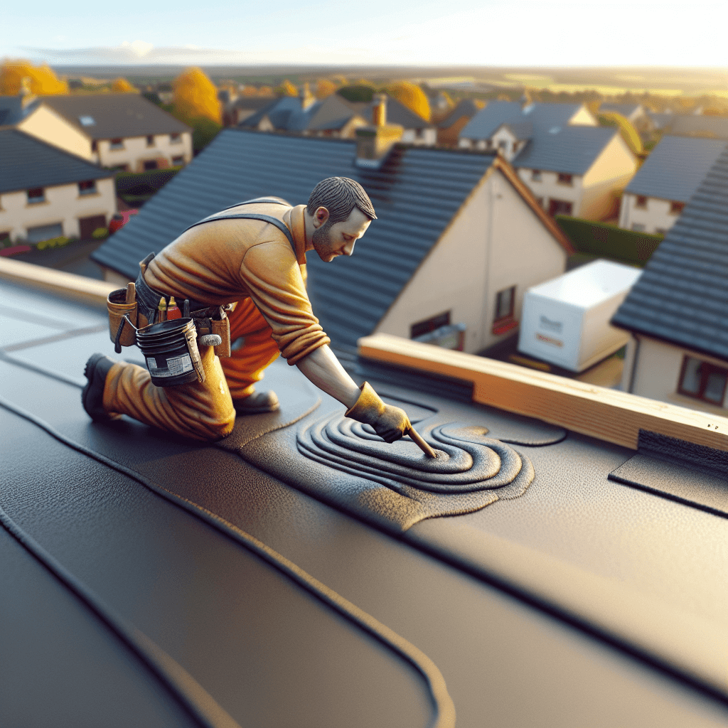 Professional flat roof repair on a home in Kirkcaldy, Fife