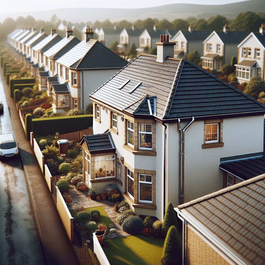 Professional gutter cleaning on a residential home in Kirkcaldy, Fife